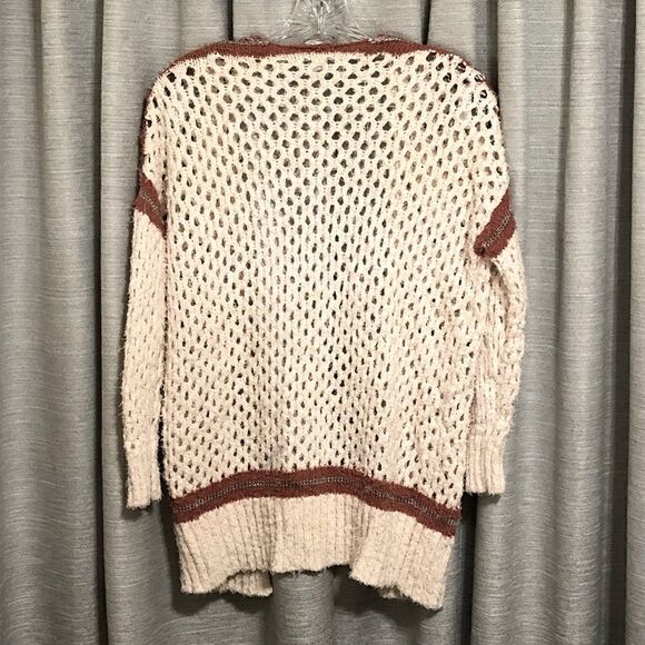 𝅺amuse Society Malita mesh knit open cardigan size XS/S - Picture 8 of 9